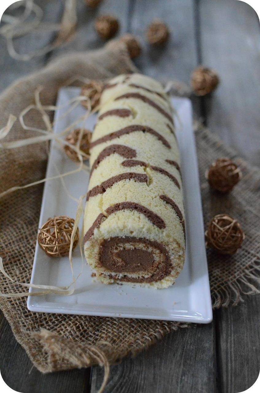 Gateau Roule Zebre Au Chocolat Paprikas